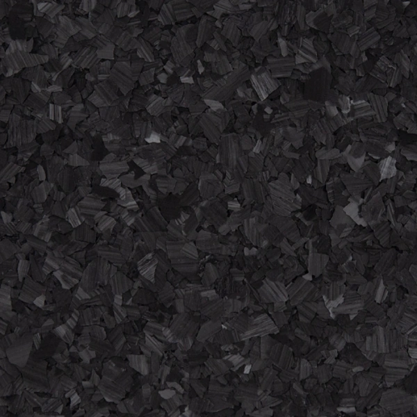 Dark charcoal and black textured epoxy flakes